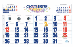 Calendario de pared faldilla mensual 31.5 cm ***desde 1 unidad*** (fotos verticales) - Imagen 4