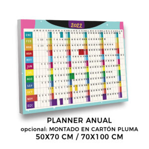 Calendario planning en cartón pluma