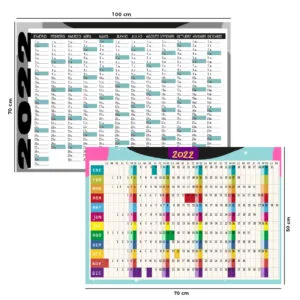 Calendario escolar en cartón pluma vinilo mate 50x70 / 70x100 - Imagen 2