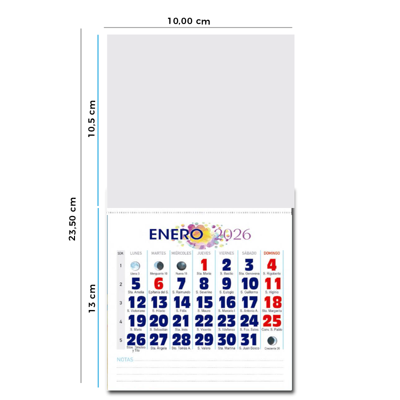 Calendario 10×21 cm con minifaldilla - Imagen 2