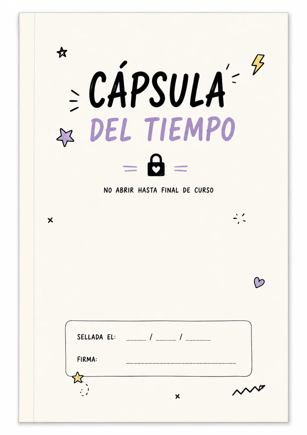 Muestra de hoja Cápsula del Tiempo